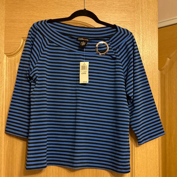 Style & Co. women tops. Size XLarge. Black/Marine. - Picture 1 of 2
